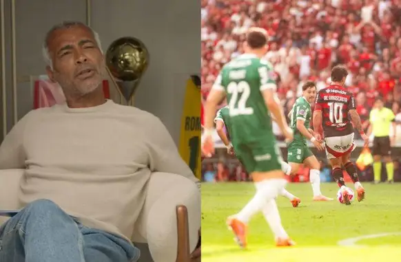 Flamengo ou Palmeiras? Romário revela torcida na final da Libertadores e faz ‘previsão’ sobre o jogo (Foto: Reprodução/YouTube e Gilvan de Souza/Flamengo)