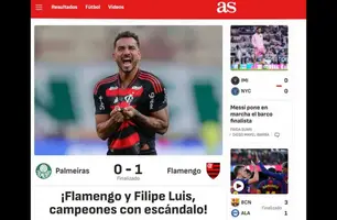 Jornal 'As', da Espanha, deu destaque para o lance polêmico entre Pulgar e Bruno Fuchs (Foto: Reprodução / Internet)
