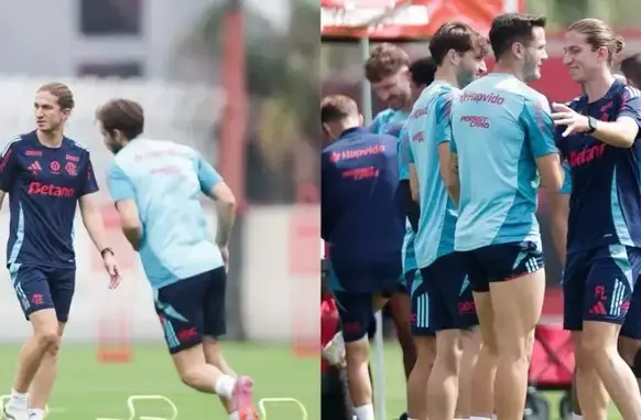 Sem folga, elenco do Flamengo inicia preparação para jogo contra o Atlético-MG (Foto: Divulgação/Flamengo)