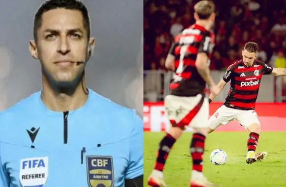 CBF define árbitro polêmico para jogo do Flamengo x Ceará, pelo Brasileirão (Foto: Divulgação/CBF e Adriano Fontes/Flamengo)