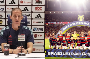 Filipe Luís é o único no mundo a conquistar Copa do Brasil, Brasileirão e Libertadores como jogador e técnico (Foto: Reprodução / Adriano Fontes / Flamengo)