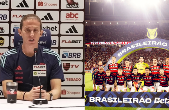 Filipe Luís é o único no mundo a conquistar Copa do Brasil, Brasileirão e Libertadores como jogador e técnico (Foto: Reprodução / Adriano Fontes / Flamengo)