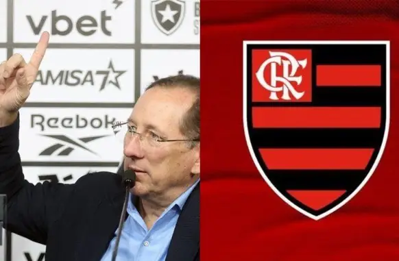 John Textor surta com título do Flamengo e critica arbitragem após jogo contra o Palmeiras, pela Libertadores (Foto: Divulgação/Botafogo e Flamengo)