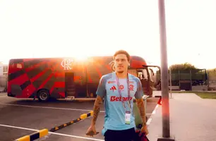 Pedro avançou na recuperação da lesão muscular na coxa (Foto: Adriano Fontes / Flamengo)