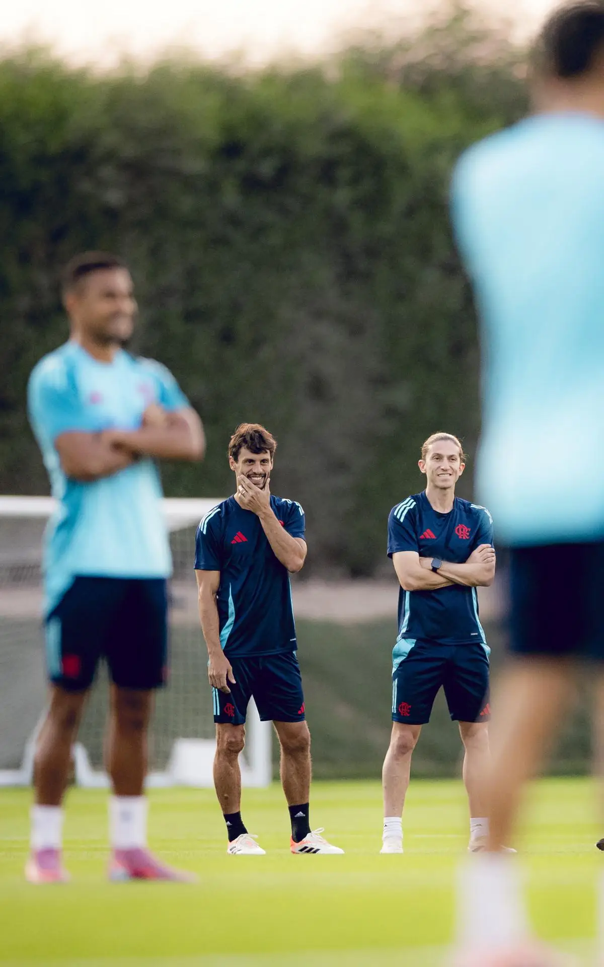 Treino do Flamengo em Doha, no Catar