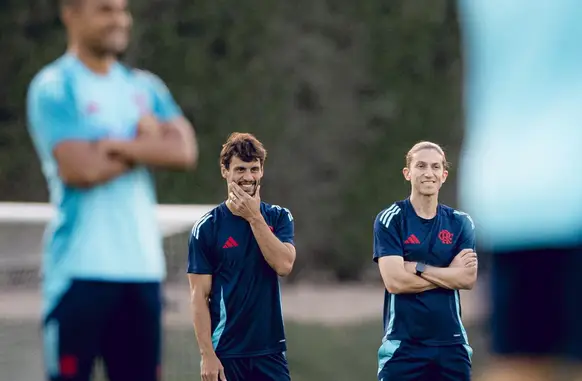Treino do Flamengo em Doha, no Catar (Foto: Adriano Fontes/Flamengo)