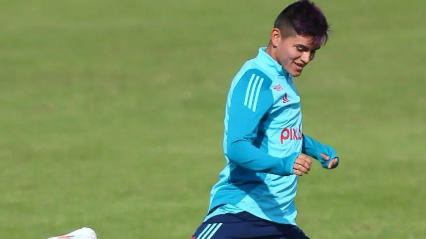 Alcaraz em treino do Flamengo