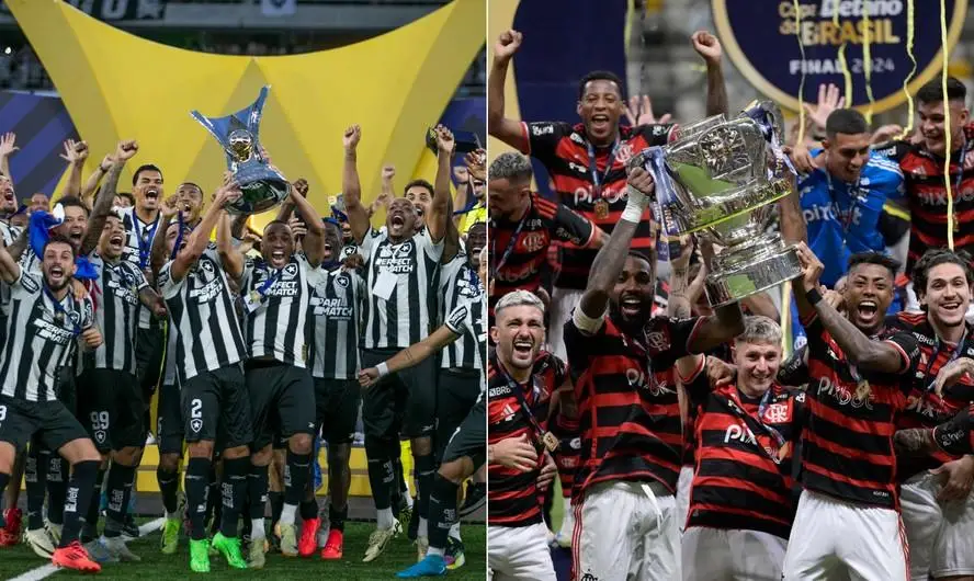 Botafogo e Flamengo faturaram títulos nacionais em 2024