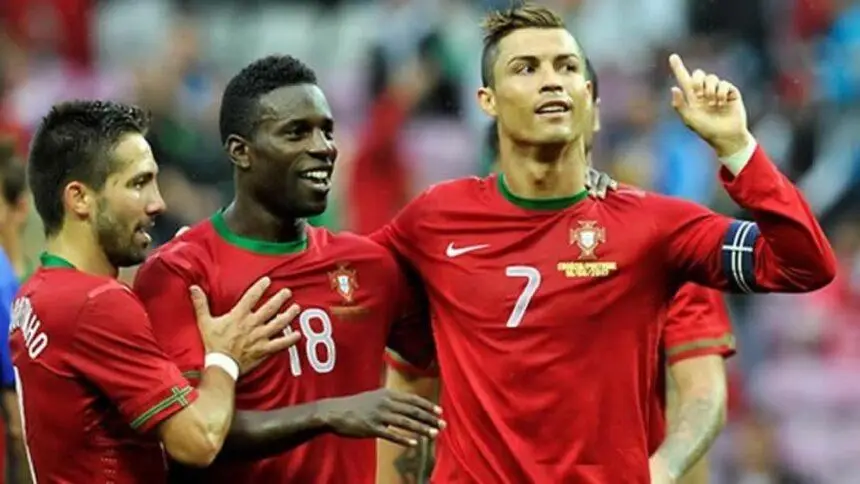 Bruma e Cristiano Ronaldo