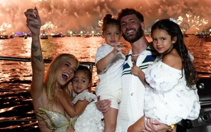 Léo Pereira e família
