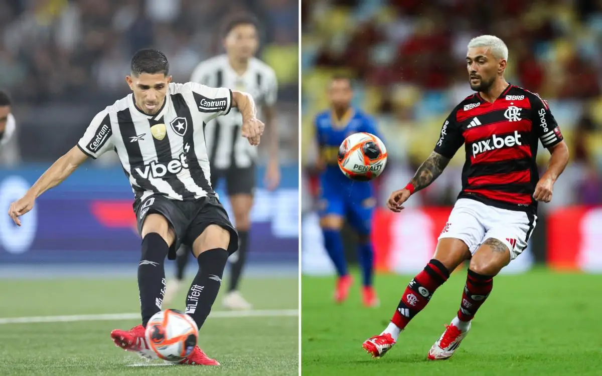 Savarino, do Botafogo, e Arrascaeta, do Flamengo, são atrações na decisão da Supercopa