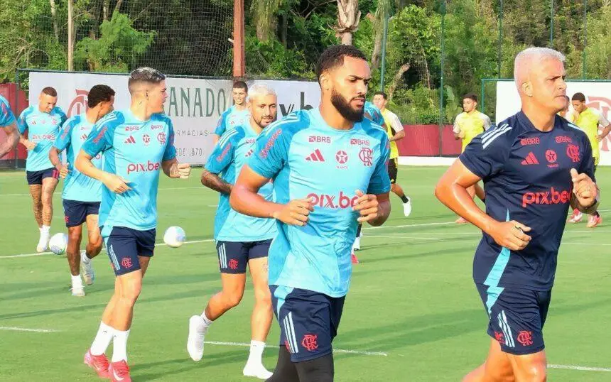 Treino da equipe do Flamengo