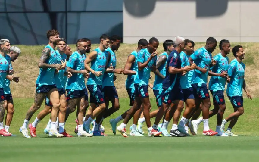 Treino da equipe do Flamengo