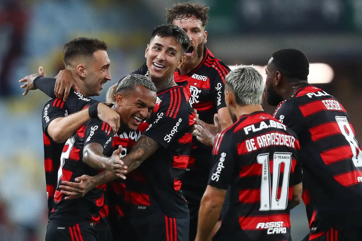 Comemoração jogadores do Flamengo