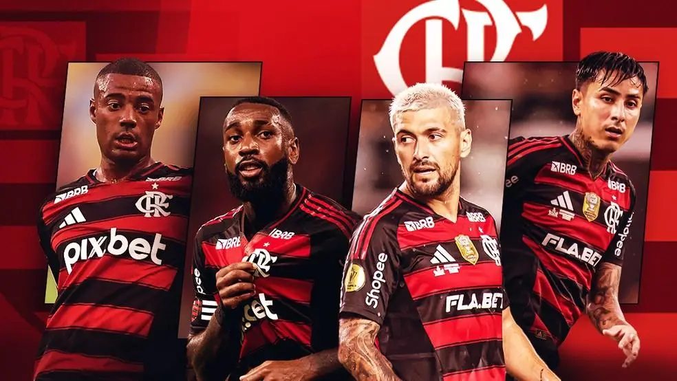 De la Cruz, Gerson, Arrascaeta e Pulgar formam quadrado mágico do Flamengo