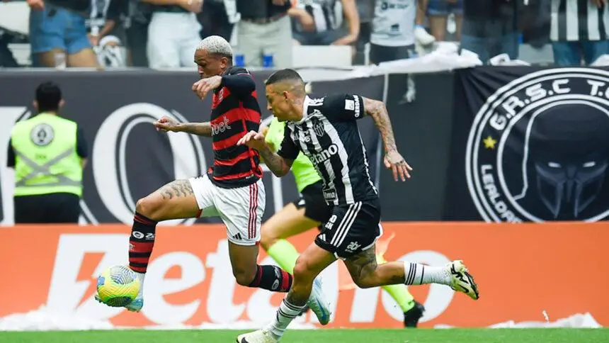 Wesley na partida do Flamengo x Atletico-MG