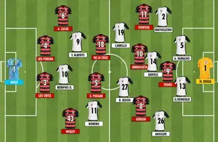 Como Flamengo e Corinthians iniciaram o duelo válido pela 6ª rodada do Brasileirão 2025 (Foto: Rodrigo Coutinho)
