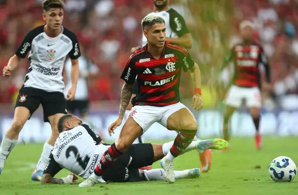 Luiz Araújo entrou no segundo tempo da vitória do Flamengo sobre o Corinthians (Foto: Gilvan de Souza / Flamengo)