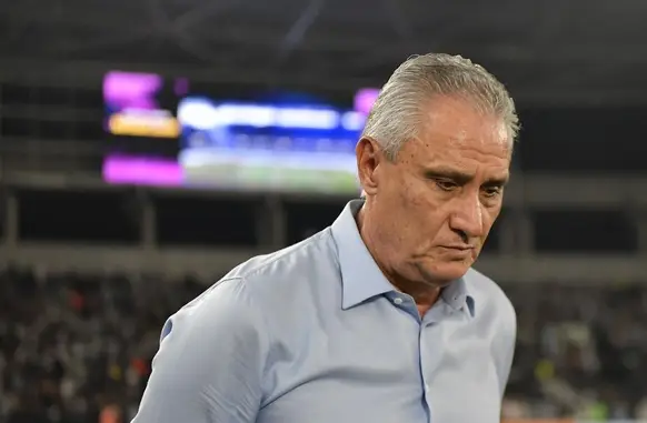 Tite durante Botafogo x Flamengo (Foto: Thiago Ribeiro/AGIF)