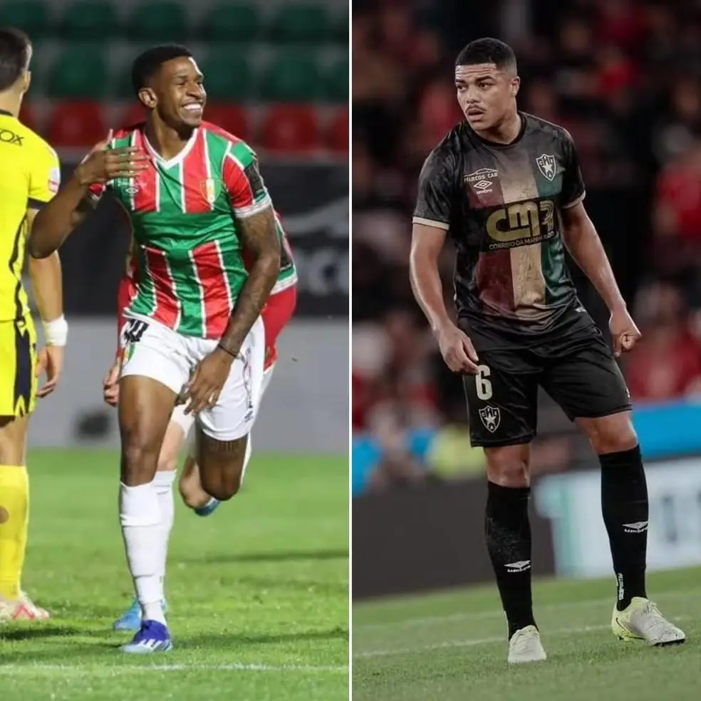 André e Igor Jesus em ação pelo Estrela da Amadora, de Portugal