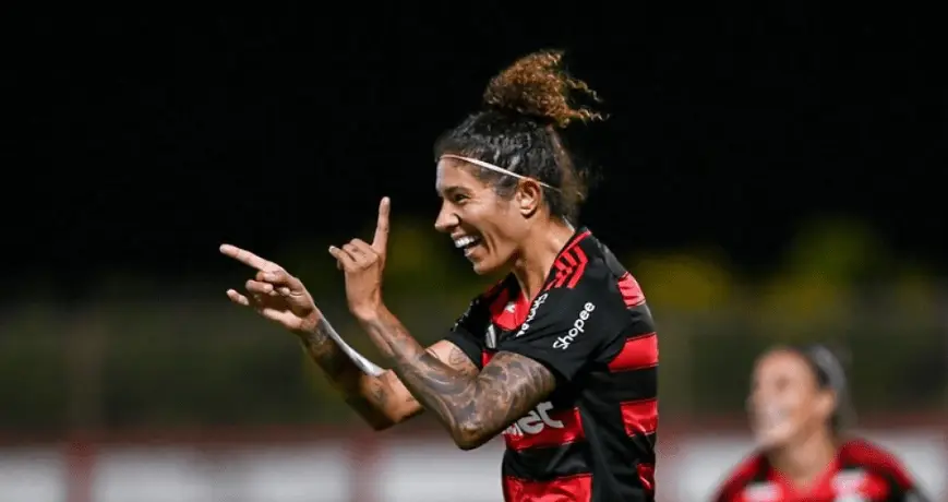 Cristiane comemorando gol do Flamengo