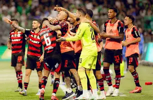 Festa dos jogadores do Flamengo (Foto: Adriano Fones/Flamengo)