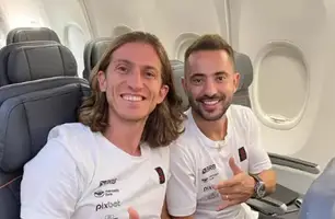 Filipe Luís e Everton Ribeiro nos tempos de Flamengo (Foto: Reprodução / Redes Sociais)