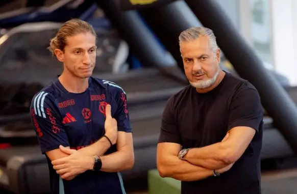 Filipe Luís e José Boto (Foto: Divulgação/Flamengo)