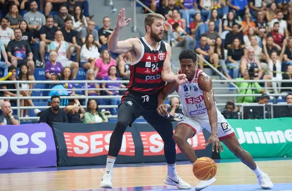 Flamengo dominou placar o tempo todo e venceu jogo 1 fora de casa contra Franca (Foto: Marcos Limonti/Sesi Franca)