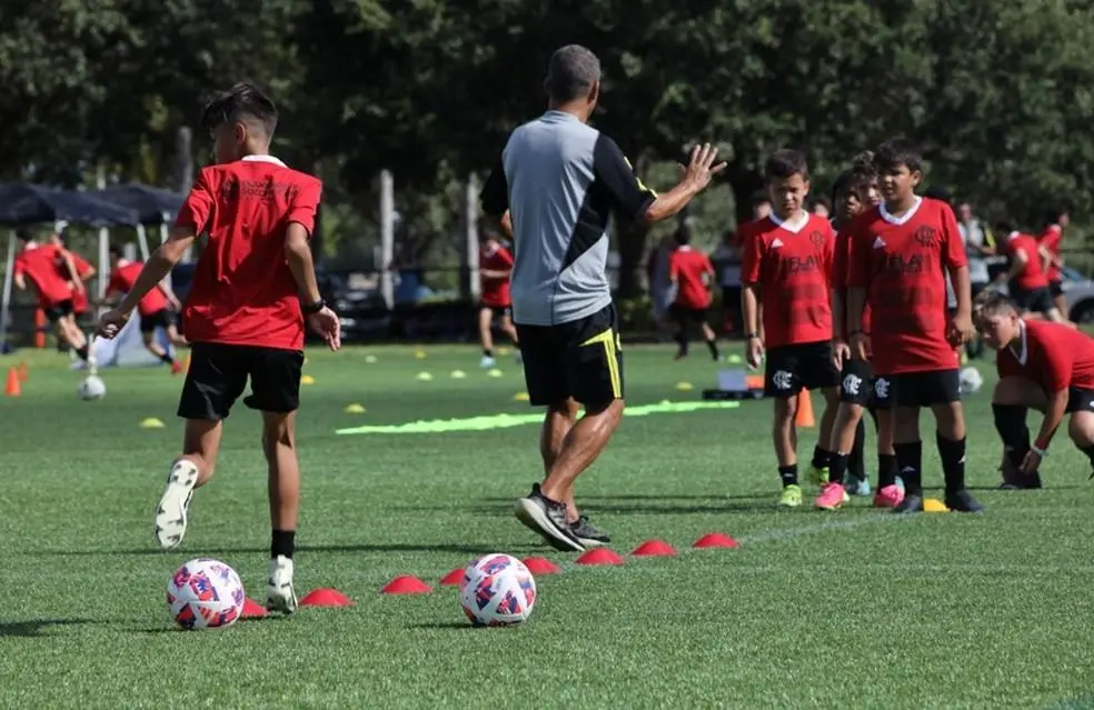 Flamengo Soccer Camp em Orlando, nos Estados Unidos, em 2024