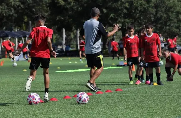 Flamengo Soccer Camp em Orlando, nos Estados Unidos, em 2024 (Foto: José Bezerra / Diego Gomes)