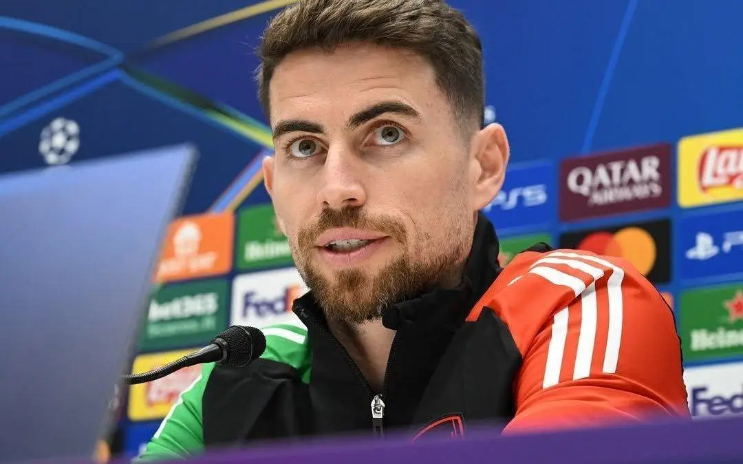 Jorginho, durante coletiva no Arsenal