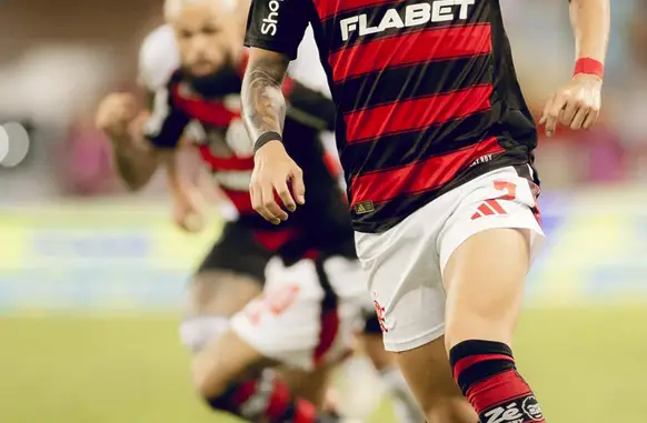 Luiz Araújo chegou a alcançar 33 km/h no 0 a 0 entre Flamengo e Botafogo (Foto: Adriano Fontes/Flamengo)