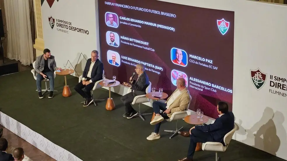 Mário, Bap, Barcellos e Paz no II Simpósio de Direito Esportivo