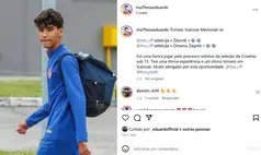 Matheus Eduardo, filho de Eduardo da Silva, destaca-se em captação para seleção