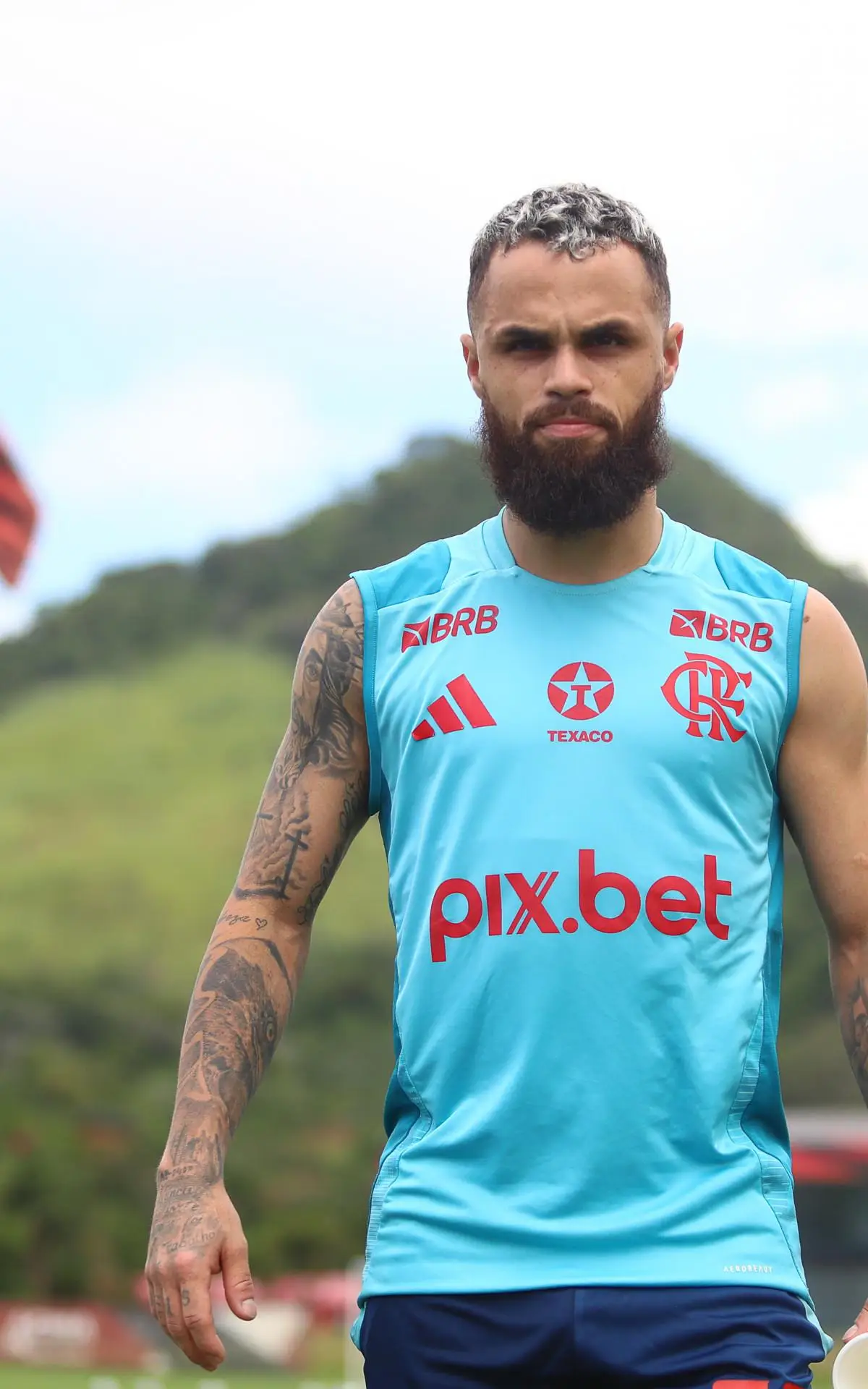 Michael em treino do Flamengo