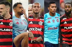 Ortiz, Danilo, Wesley, Alex Sandro e Gerson (Foto: Montagem sobre fotos)