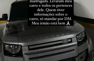 Pedro, do Flamengo, postou foto do carro roubado em 2024 (Foto: Reprodução / Instagram)