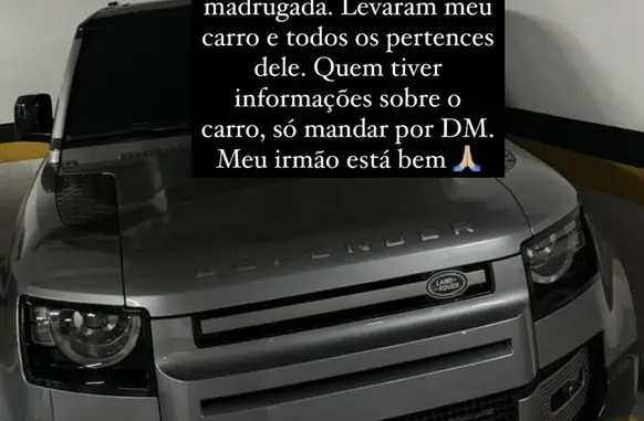 Pedro, do Flamengo, postou foto do carro roubado em 2024 (Foto: Reprodução / Instagram)