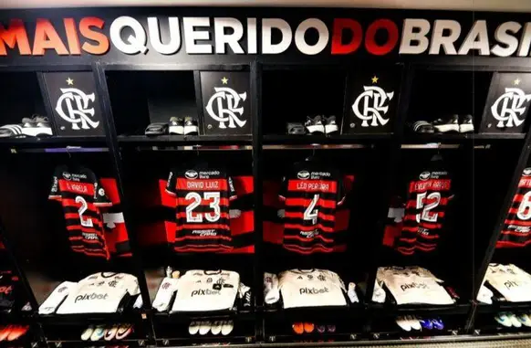 Vestiário do Flamengo (Foto: Gilvan de Souza/ Flamengo)