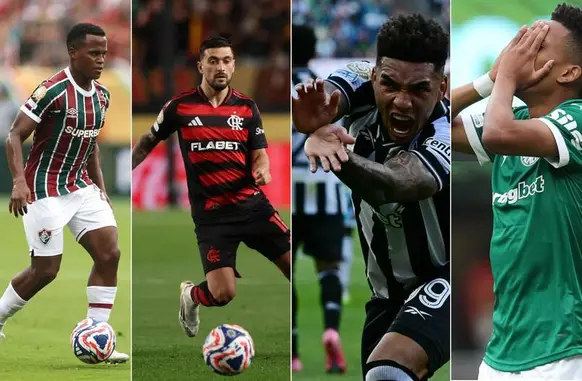 Arias, Arrascaeta, Igor Jesus e Estêvão: destaques na primeira rodada (Foto: Editoria de Arte / O Globo)