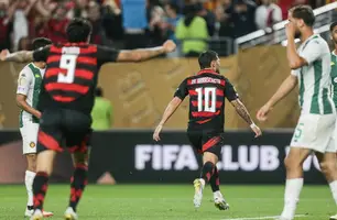 Arrascaeta celebra gol marcado pelo Flamengo sobre o Espérance (TUN) (Foto: Gilvan de Souza / Flamengo)