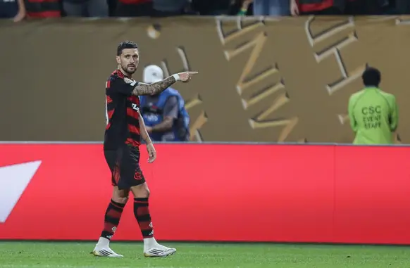 Arrascaeta celebra gol marcado pelo Flamengo sobre o Espérance (TUN) (Foto: Gilvan de Souza / Flamengo)