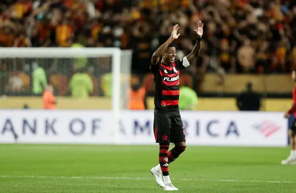 Bruno Henrique, durante jogo entre Flamengo e Esperánce (Foto: Gilvan de Souza/Flamengo)