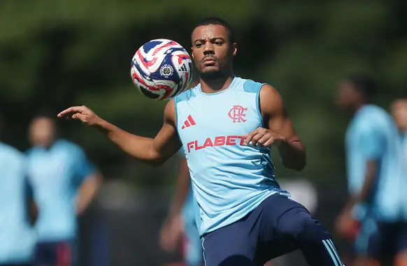 De la Cruz em treino do Flamengo nos Estados Unidos (Foto: Gilvan de Souza / Flamengo)