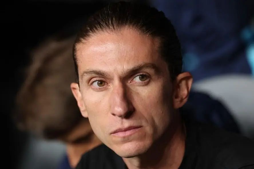 Filipe Luís durante o jogo entre Flamengo e Espérance