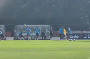Flamengo faz primeiro treino nos Estados Unidos (Foto: Thiago Lima / ge)