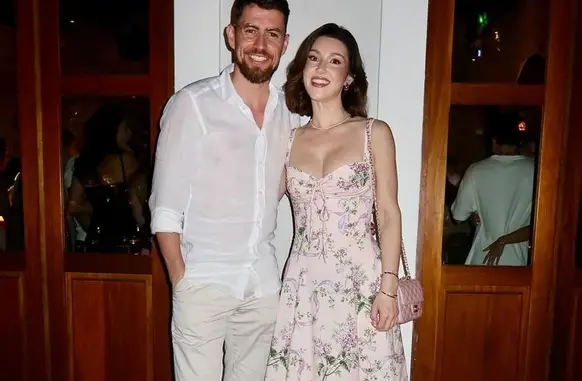 Jorginho e a noiva Cat Harding (Foto: Arquivo Pessoal)