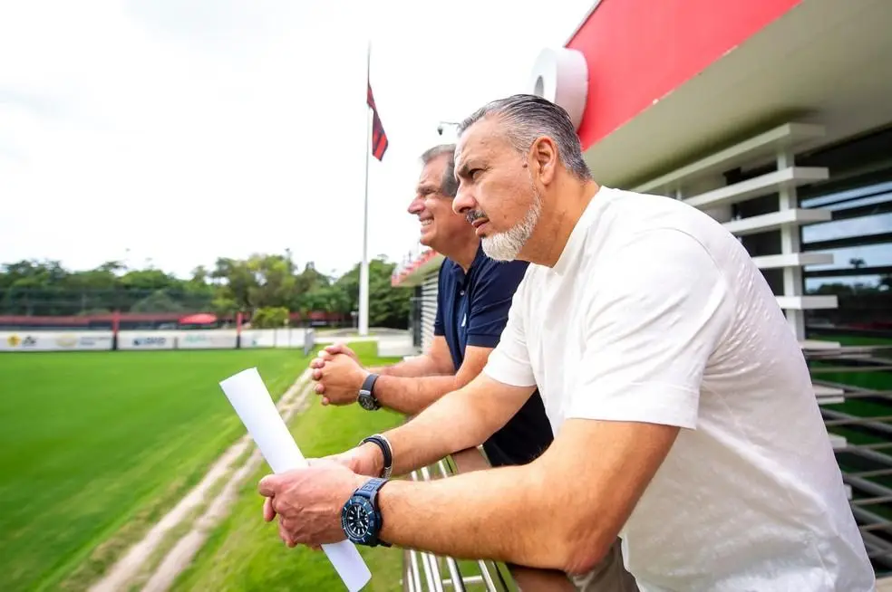 José Boto e Bap no Ninho do Urubu, CT do Flamengo