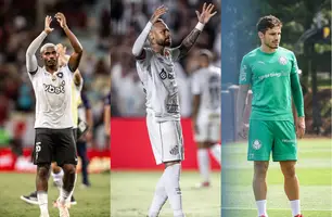 Atletas do Botafogo, Santos e Palmeiras (Foto: Reprodução/Redes Sociais)